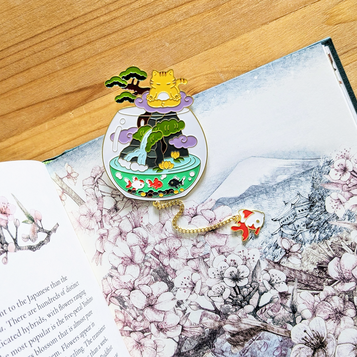 Terrarium Cat Bookmark - Zen Cat