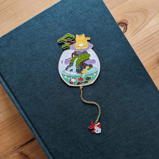 Terrarium Cat Bookmark - Zen Cat