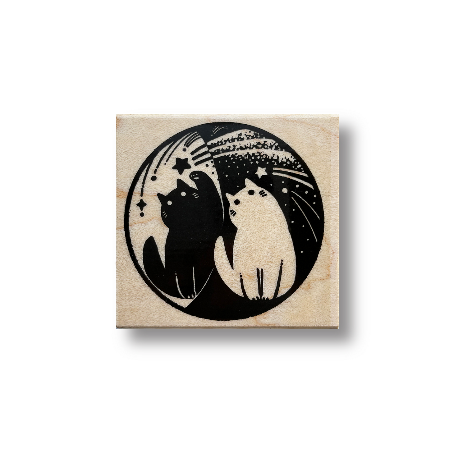 Zodiac Cat Rubber Stamp - Stargazers (GEMINI)