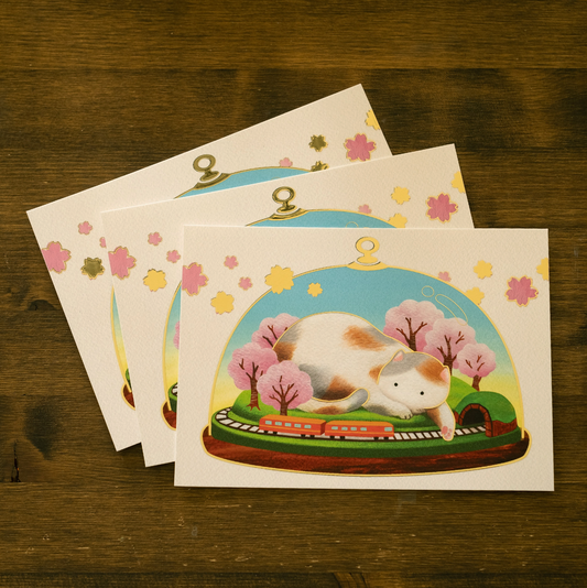 5 x 7 Terrarium Cat Art Print - Day Cat