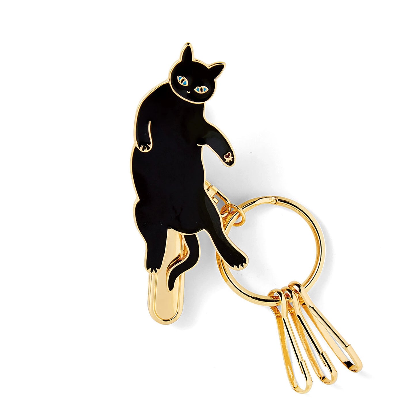 Cat Key Chain with Clip / クリップ付きキーホルダー