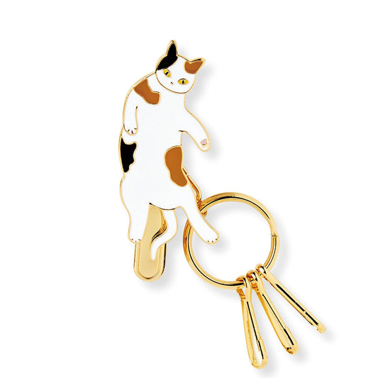 Cat Key Chain with Clip / クリップ付きキーホルダー