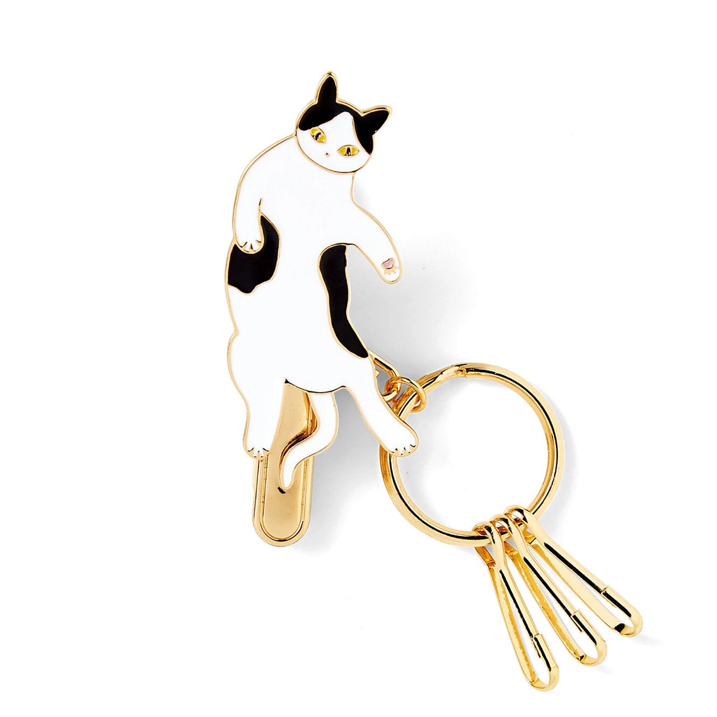 Cat Key Chain with Clip / クリップ付きキーホルダー