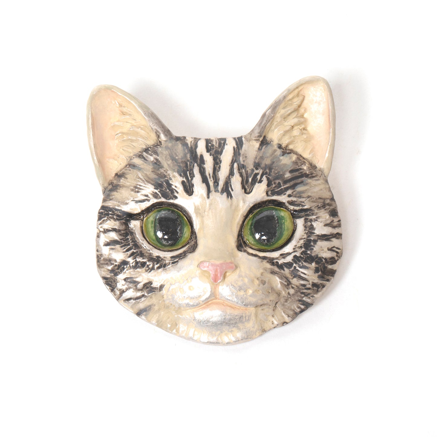 Brooch Pin - Tabby Cat Gray / サバトラ