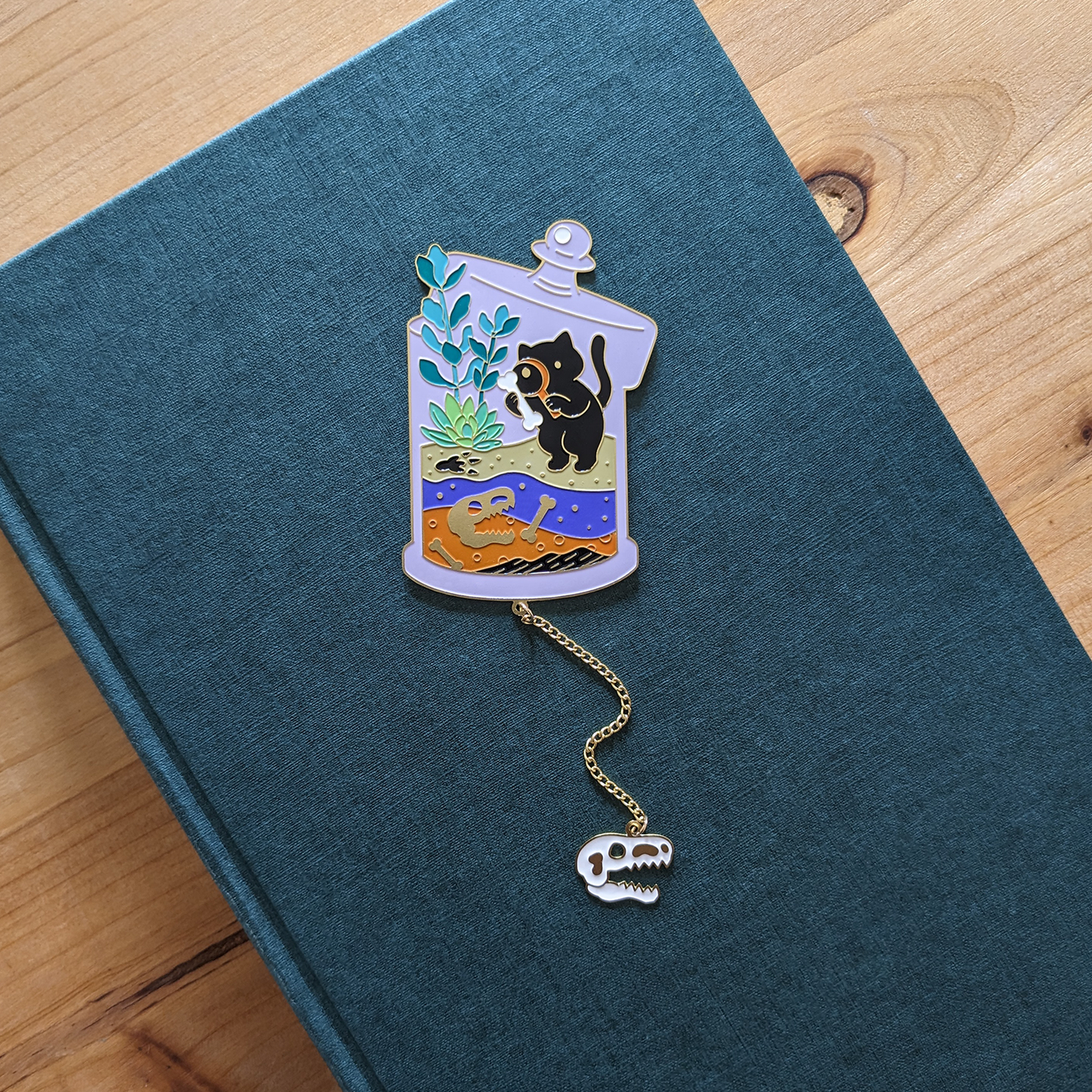 Terrarium Cat Bookmark - Explorer Cat