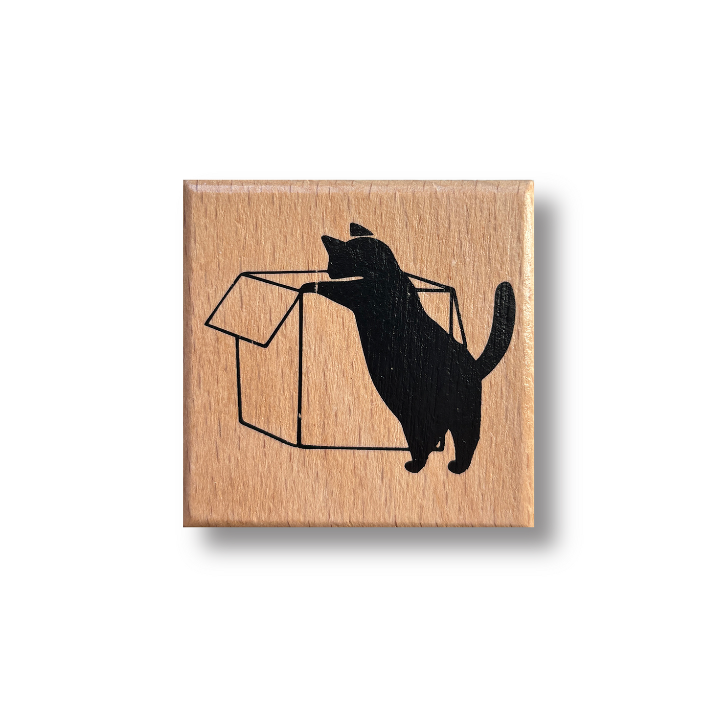 Peepin' Cat Rubber Stamp