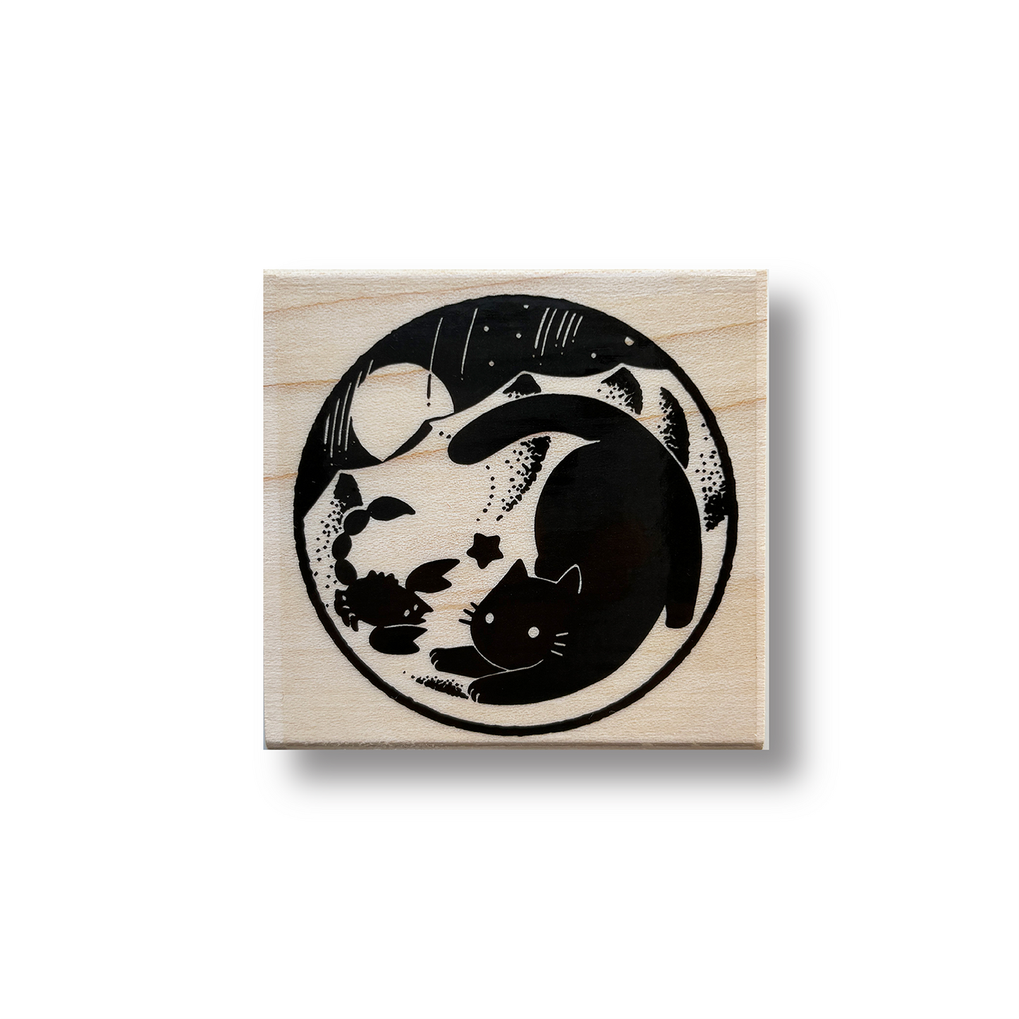 Zodiac Cat Rubber Stamp - Starry Dunes (SCORPIO)