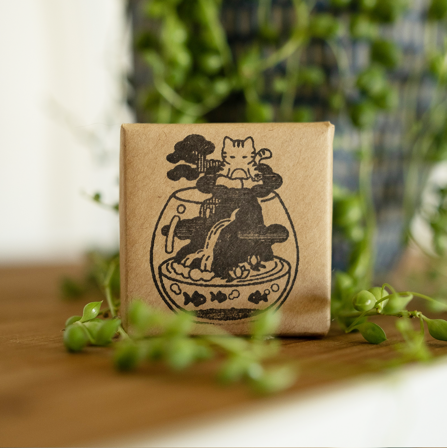 Terrarium Cat Clear Rubber Stamp