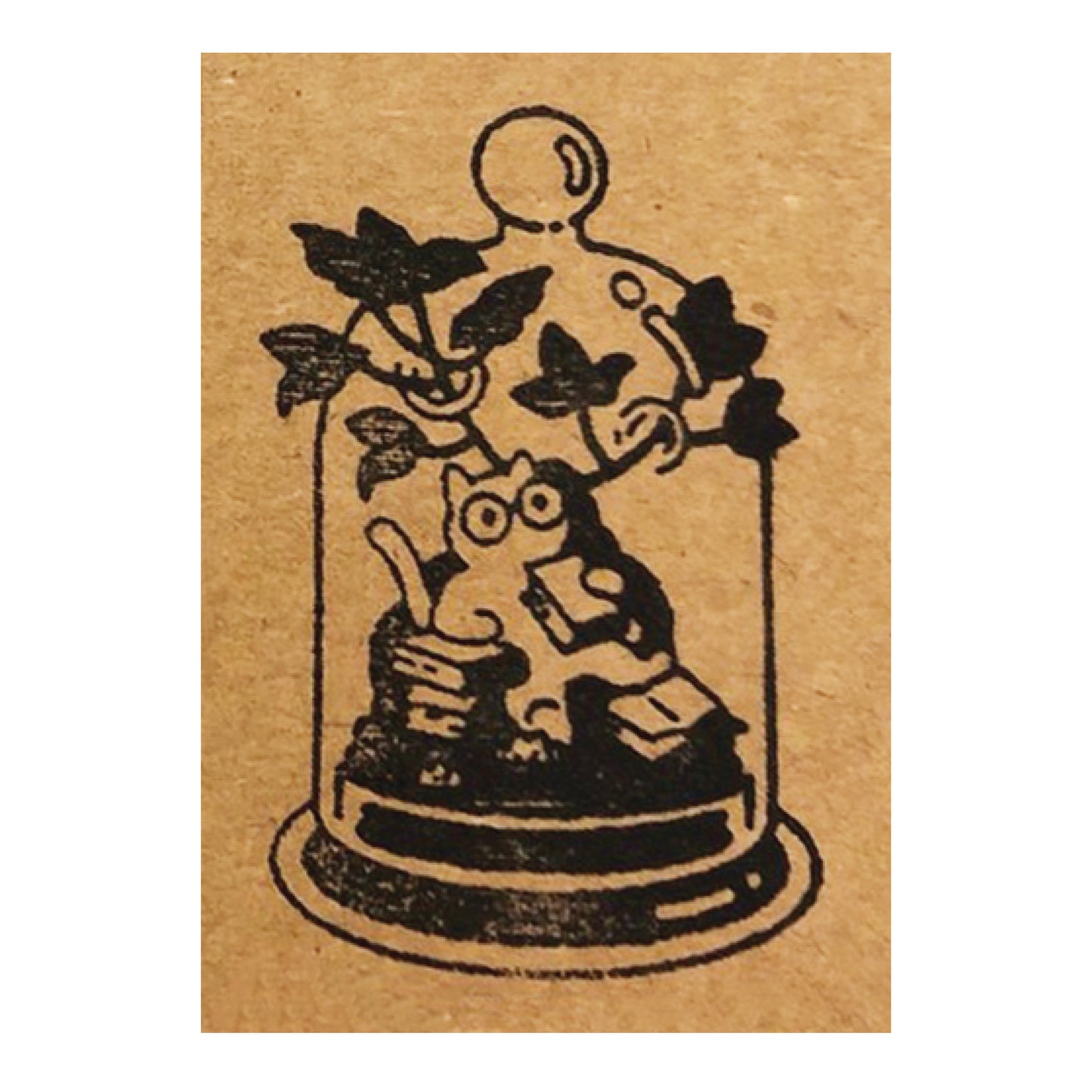 Terrarium Cat Clear Rubber Stamp