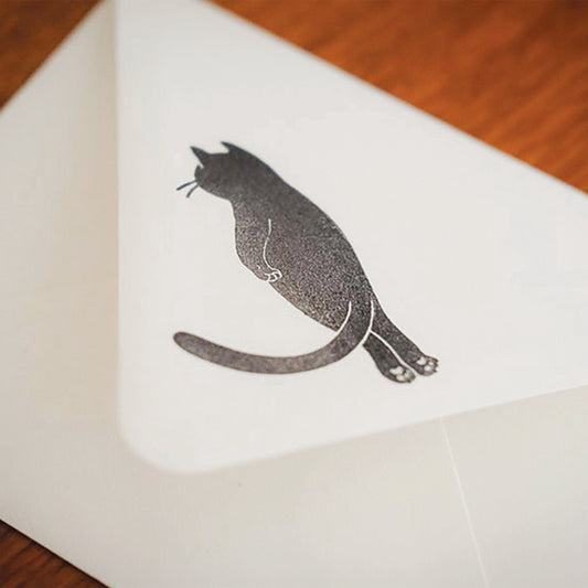 Exhausted Cat Clear Rubber Stamp