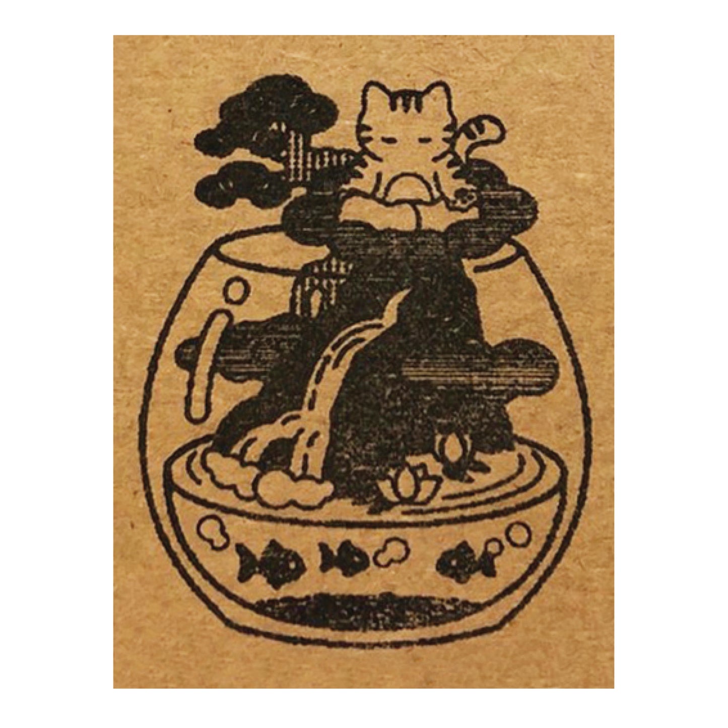 Terrarium Cat Clear Rubber Stamp