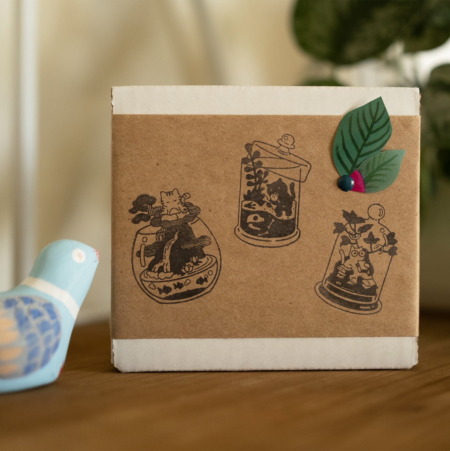 Terrarium Cat Clear Rubber Stamp